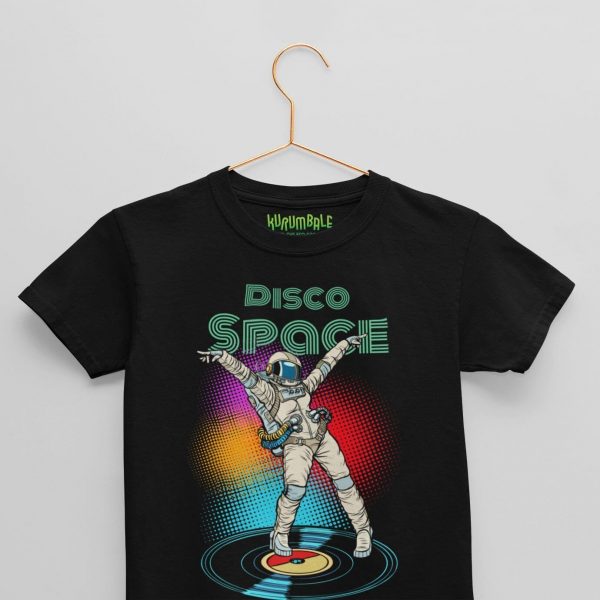 Kids t-shirt awesome spacewoman dance moves black