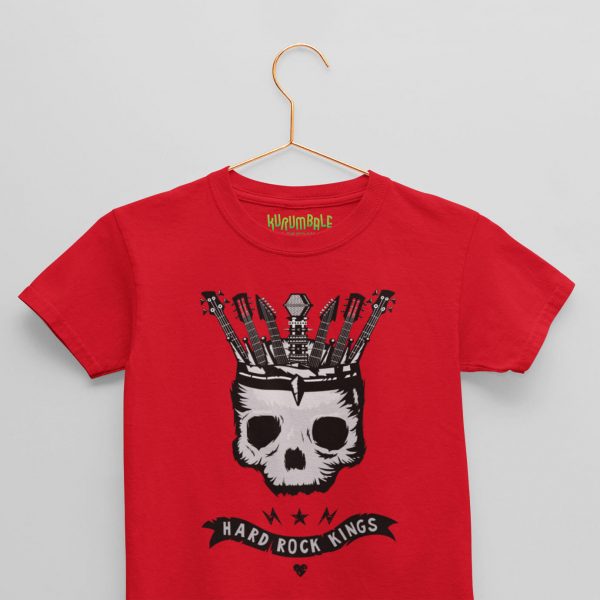 Camiseta para niños/as reyes del hard rock roja