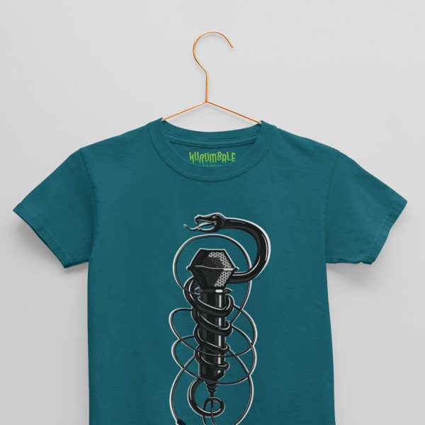 Camiseta para niños/as letra de serpiente venenosa profundidad oceánica