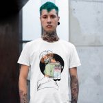 unisex t shirt need music to breathe white punk man with a nose piercing wearing the t shirt