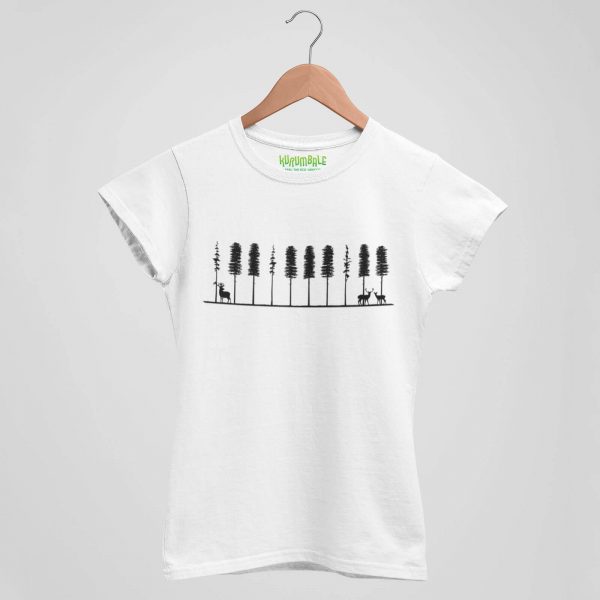Women t-shirt the sound of the pines white