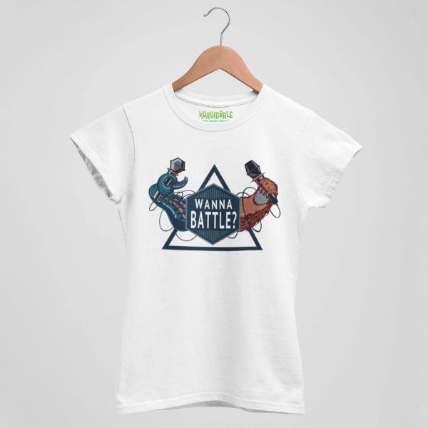 Camiseta de mujer Wanna Battle blanca